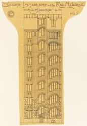 Elevación de un edificio de apartamentos